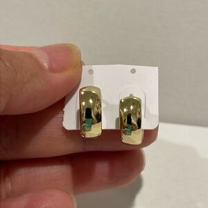 Small unisex 14k gold-plated hoop earrings